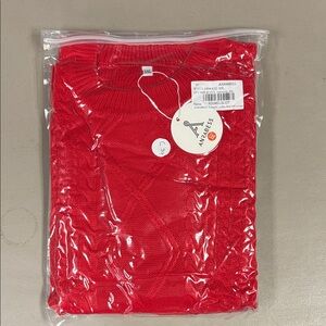 Anares Women's Red Crew Neck Sweater